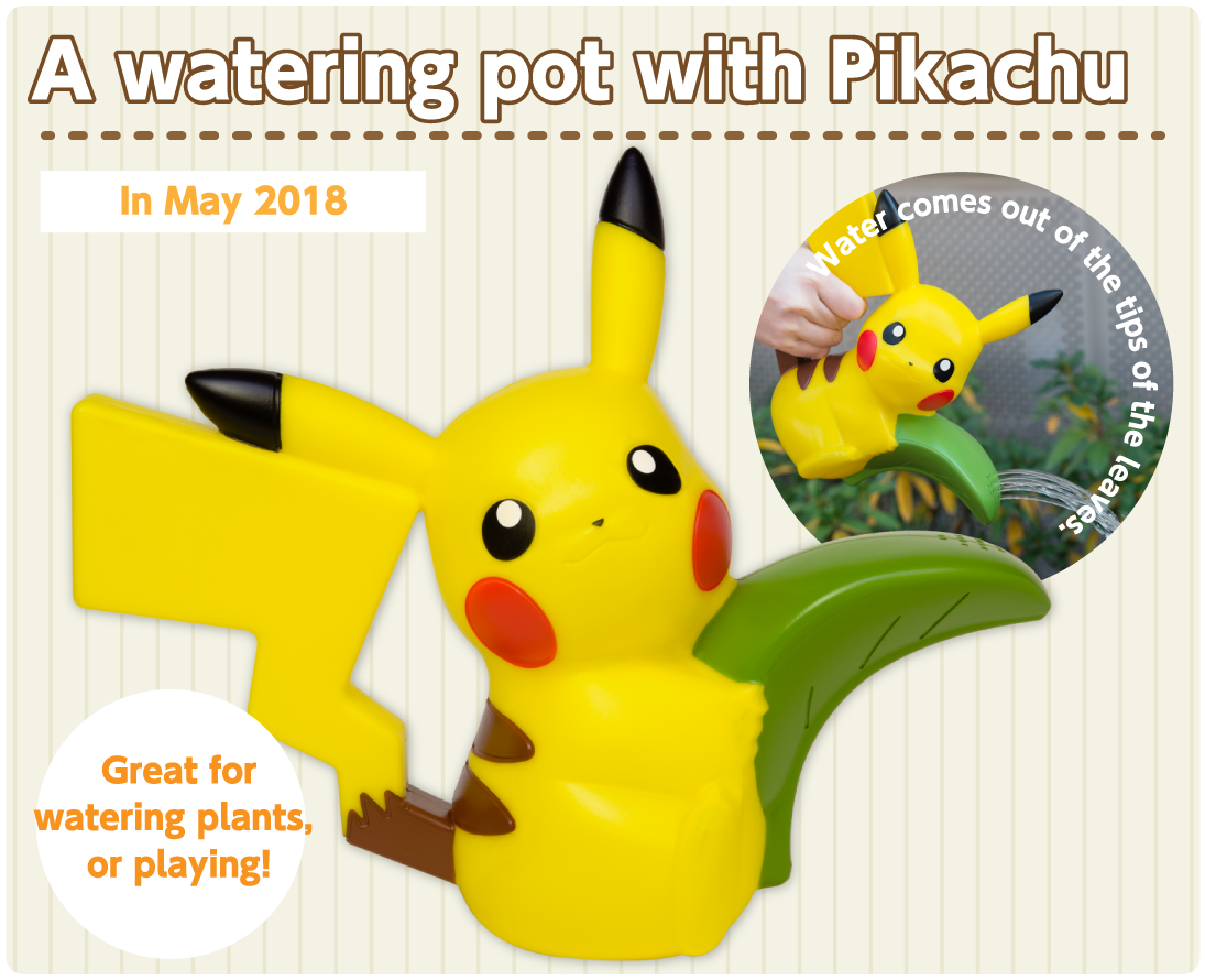 A watering pot with Pikachu
